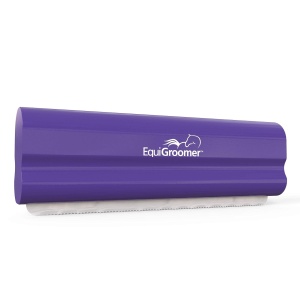 EasyGroomer 5" (12,7 cm) by EquiGroomer – Perie profesională de îngrijire pentru câini, pisici și alte animale mici, potrivită tot timpul anului, excelentă în perioada de năpârlire, lamă din oțel, mâner din lemn, culoare mov