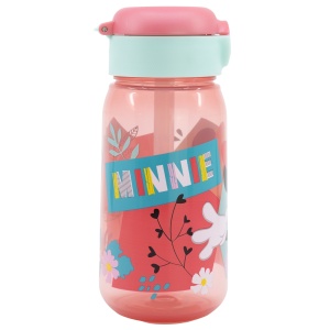 Sticlă din plastic cu pai, 510 ml, cu capac automat, Minnie Mouse - Img 3