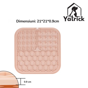 Yatrick Covoraș Tavă Slow Feeder din Silicon pentru Câini și Pisici – Hrănire Lentă, Antisufocare, Antiderapant, Relaxare & Stimulare Mentală - culoare verde - Img 5