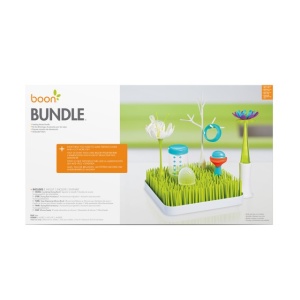 Boon, Set tava uscare veselă Grass/Pulp/Forb+, 4 accesorii uscare Stem & Twig, nu contine ftalati