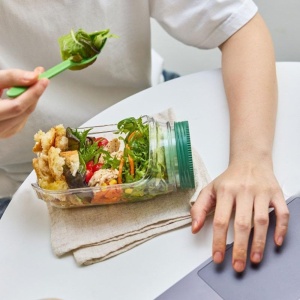 Caserola Alimentara cu Capac Etans, Recipient Reutilizabil pentru Picnic, Pranz, Salata, 1L, Fara BPA - Img 5
