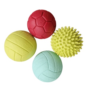 Set 4 mingi sport pentru copii Gerardo’s Toys – My First Sports Balls Set, mini mingi ușoare și moi pentru joacă activă, coordonare mână-ochi, indoor & outdoor – Made in EU, 6 luni+ - Img 2