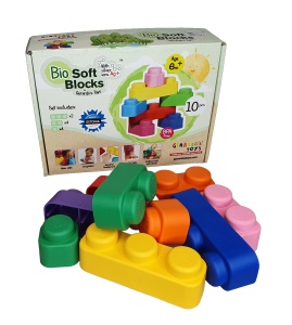 Set cuburi moi Gerardo’s Toys 10 piese – jucărie educativă senzorială soft pentru bebeluși 6+ luni | cuburi construcție sigure, motricitate, material antibacterian - Img 6