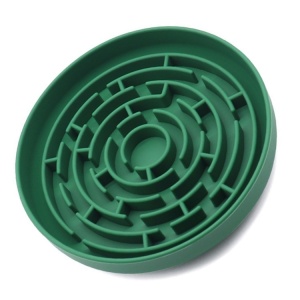 Yatrick Bol Slow Feeder pentru câini și pisici - Silicon alimentar anti-sufocare, antiderapant, hrănire lentă, stimulator digestiv - culoare vernil - Img 9