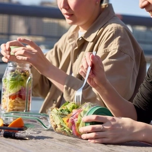 Caserola Alimentara cu Capac Etans, Recipient Reutilizabil pentru Picnic, Pranz, Salata, 1L - Img 2