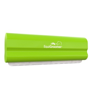 EasyGroomer 5" (12,7 cm) by EquiGroomer – Perie profesională de îngrijire pentru câini, pisici și alte animale mici, potrivită tot timpul anului, excelentă în perioada de năpârlire, lamă din oțel, mâner din lemn, culoare verde-lime