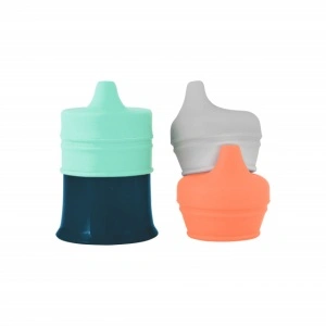 Boon, Pahar bebeluș, 3 capace silicon cu cioc Snug Spout