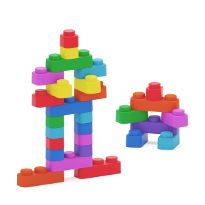 Set de Constructie cuburi moi cu roți Gerardo’s Toys 33 piese – jucărie senzorială educativă soft pentru bebeluși și copii 6+ luni | cuburi senzoriale, motricitate, construcții sigure, multicolor, material antibacterian moale și sigur - Img 2