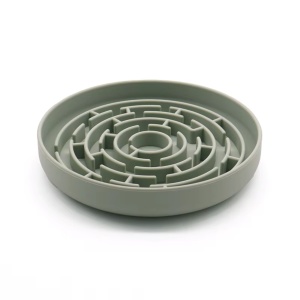 Yatrick Bol Slow Feeder pentru câini și pisici - Silicon alimentar anti-sufocare, antiderapant, hrănire lentă, stimulator digestiv - culoare vernil