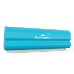 EasyGroomer 5" (12,7 cm) by EquiGroomer – Perie profesională de îngrijire pentru câini, pisici și alte animale mici, potrivită tot timpul anului, excelentă în perioada de năpârlire, lamă din oțel, mâner din lemn, culoare turcoaz
