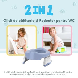 Potette Plus, Oliță portabilă pliabilă, 445g, 15 luni+, misty - Img 2
