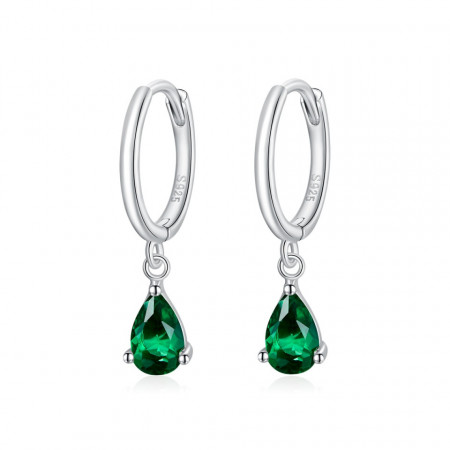 Cercei din argint model Lacrima - Green-cod ARG81E