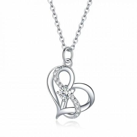 Pandantiv cu Lantisor din Argint Infinity Heart cod ARG404E
