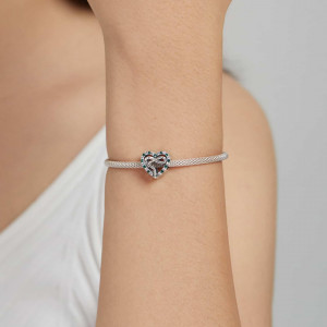 Charm Argint Talisman -INIMA Verde Safir si Infinit- CHA1097 - Img 5