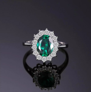 INEL ARGINT CU Zirconiu --VERDE SAPPHIRE-- arg289 - Img 3