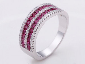 Inel din argint Pink Elegant ARG351 - Img 2