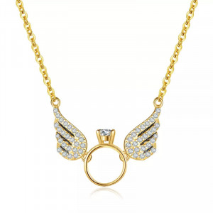 Lantisor Din Argint Gold WINGS Arg390E - Img 4
