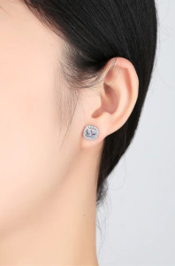 Set cercei si colier din argint S925 zirconiu cubic de lux Set285A - Img 2