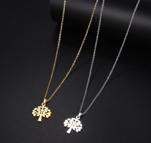 Set Lant+ pandantiv POMUL VIETII SILVER -FINUT --- Cod LC232N - Img 2
