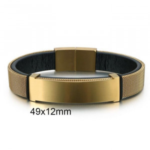 Bratara Barbati Inox Aurie Model Premium B998D - Img 2