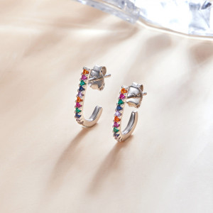 Cercei Din Argint - Christmas Cane Studs - cod ARG66C - Img 3