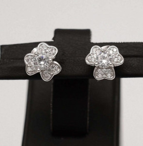 Cercei Din Argint - Diamond Flower cod ARG282E - Img 2