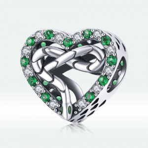 Charm Argint Talisman -INIMA Verde Safir si Infinit- CHA1097 - Img 6