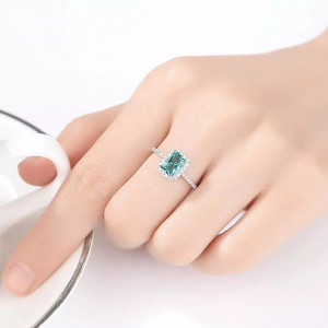 INEL Argint Cu Zirconiu --Gemstone Smarald Green-- ARG53C - Img 2