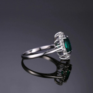INEL ARGINT CU Zirconiu --VERDE SAPPHIRE-- arg289 - Img 4