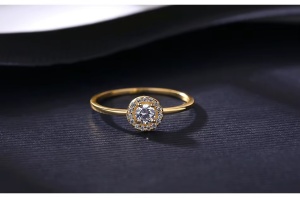 Inel Elegant din Argint 925 Placat cu Aur – Model Halo cu Zirconiu Cod ARG17E - Img 5