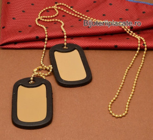 Lant Inox Auriu Placute -ARMY- cod LC83B - Img 3