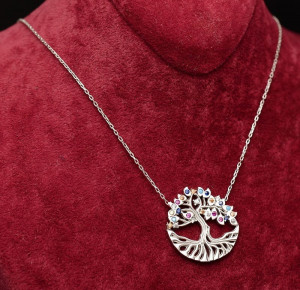Lantisor Din Argint --"Amazing Tree of Life"- ARG148A - Img 2