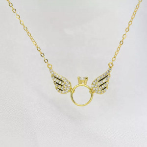 Lantisor Din Argint Gold WINGS Arg390E - Img 5