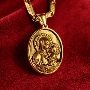 Medalion Imperial – Maica Domnului cu Pruncul cod LC15R - Img 4