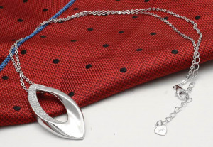 Pandantiv cu lantisor din argint --Tear Drop-- - Img 2