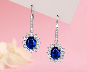 Set Bijuterii Argint S925 Cu Cristale Safir – Eleganță și Stil Cod Set 209A - Img 2