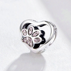 Talisman din argint -Footprint Stopper Bead- CHA1016A - Img 3