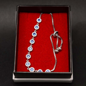 Bratara din argint Blue Eye Crystal Link ARG277C - Img 6