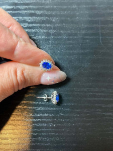 Cercei ARGINT CU Zirconiu --BLUE SAPPHIRE-- arg237A - Img 6