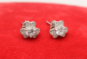 Cercei Din Argint - Diamond Flower cod ARG282E - Img 3