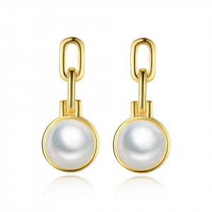 Cercei din argint Gold Pearls Cute-cod ARG201A - Img 3