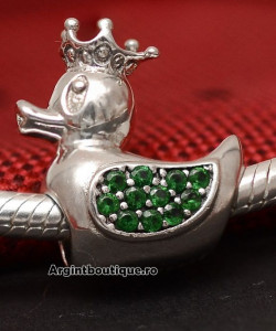 CHARM ARGINT 925 -DUCK QUEEN- Verde CHA1059 - Img 1