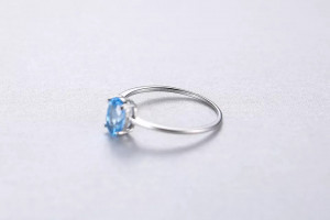 INEL Argint Cu Zirconiu --Blue Topaz Oval Eternity-- ARG398M - Img 6