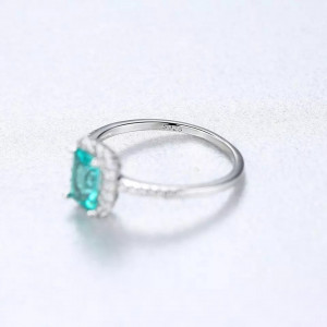 INEL Argint Cu Zirconiu --Gemstone Smarald Green-- ARG53C - Img 3