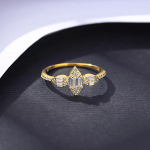 Inel din Argint Cubic Gold-- Arg83D - Img 4