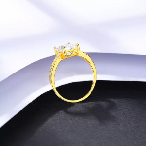 Inel din Argint de Logodna Elegant Gold-- Arg398N - Img 3