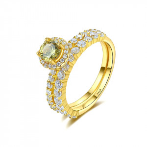 Inel din argint Perfect Ring Yellow --- Galben--- Placat Aur ARG16E - Img 2