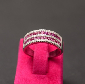 Inel din argint Pink Elegant ARG351 - Img 1