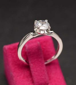 Inel romantic de logodna din argint cu zirconiu alb cod ARG370E - Img 4