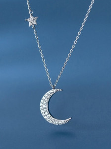 Lantisor Argint Moon&Star---LUNA&STEA--- ARG07A - Img 3